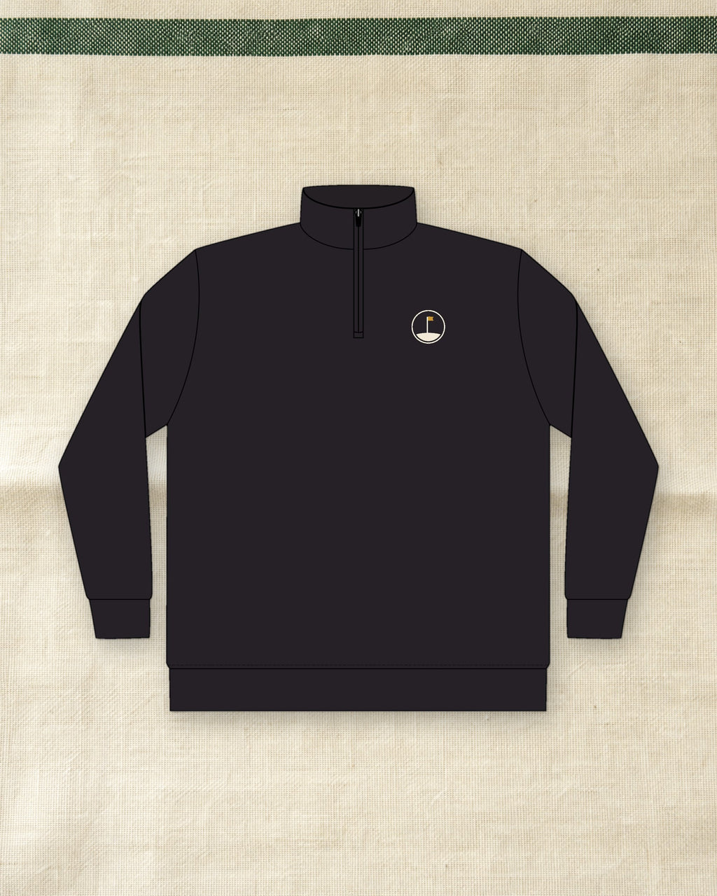 Flag on the Green Quarter-Zip in Black, styled