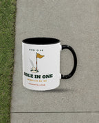 Hole in One Mug in Black, styled
