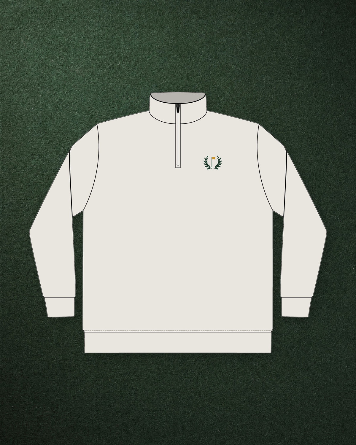 Laurel Flag Quarter-Zip in Bone, styled