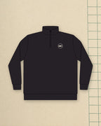 MC Monogram Quarter-Zip in Black, styled