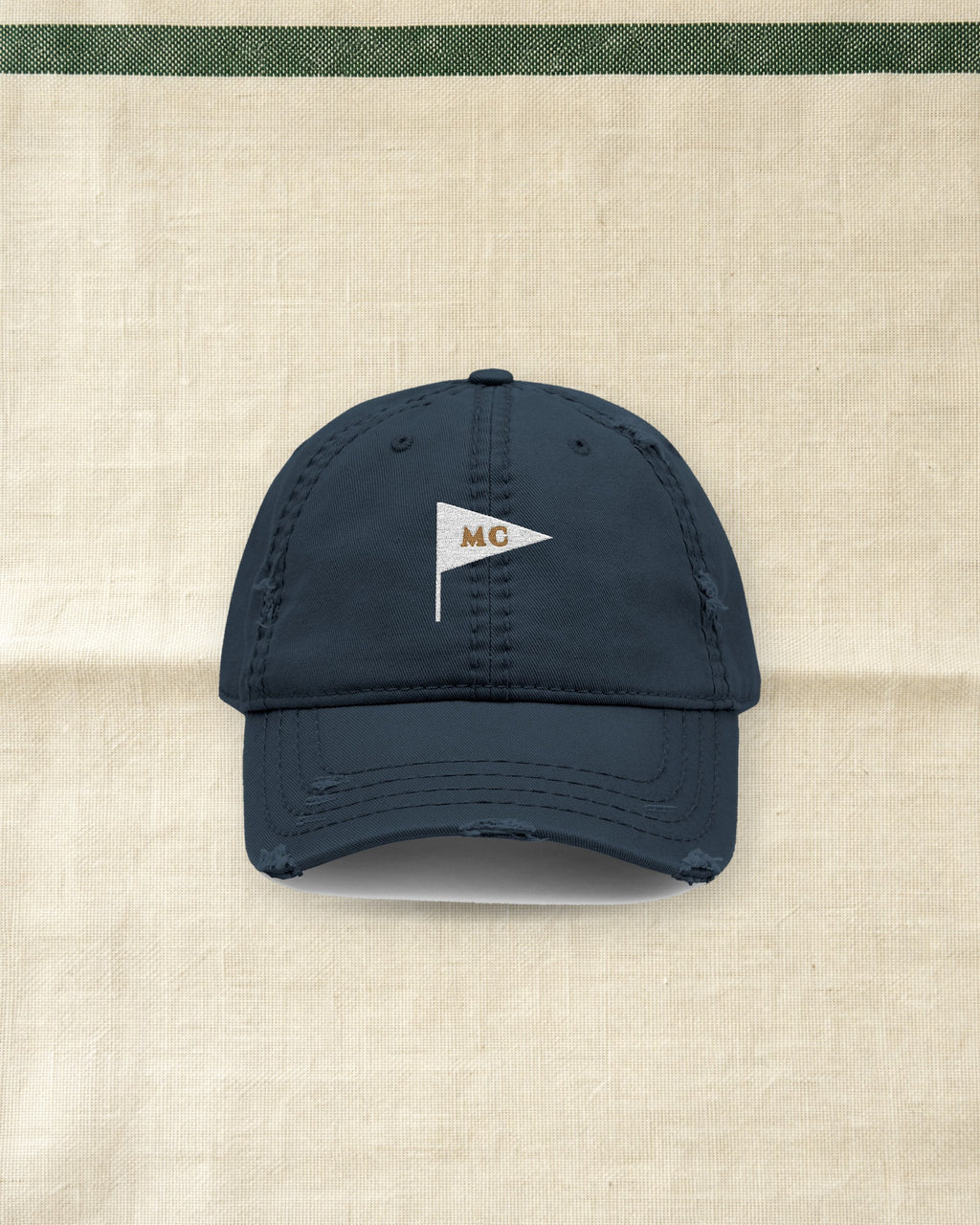 MC Pennant Dad Hat in Dark Navy, styled