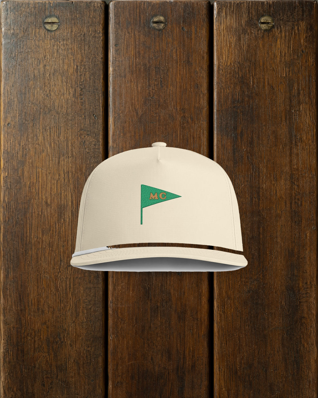 MC Pennant Rope Cap in Ivory, styled