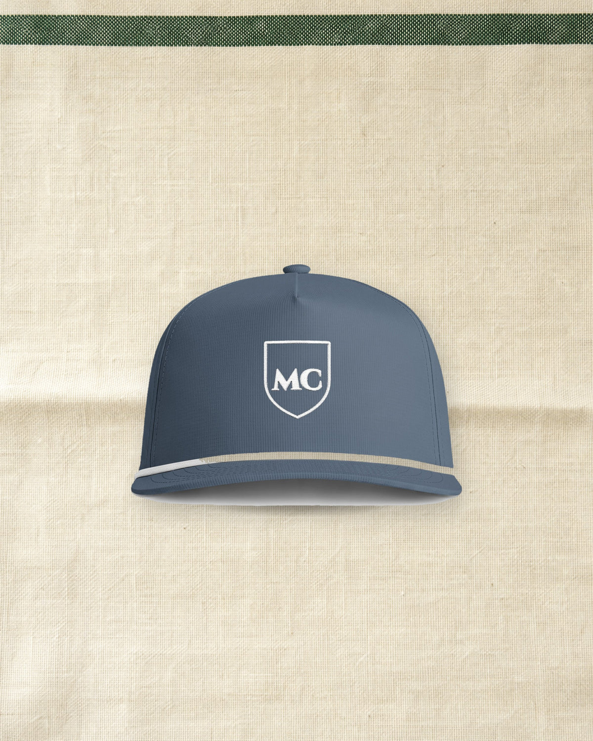 MC Shield Rope Cap in Blue Jean, styled