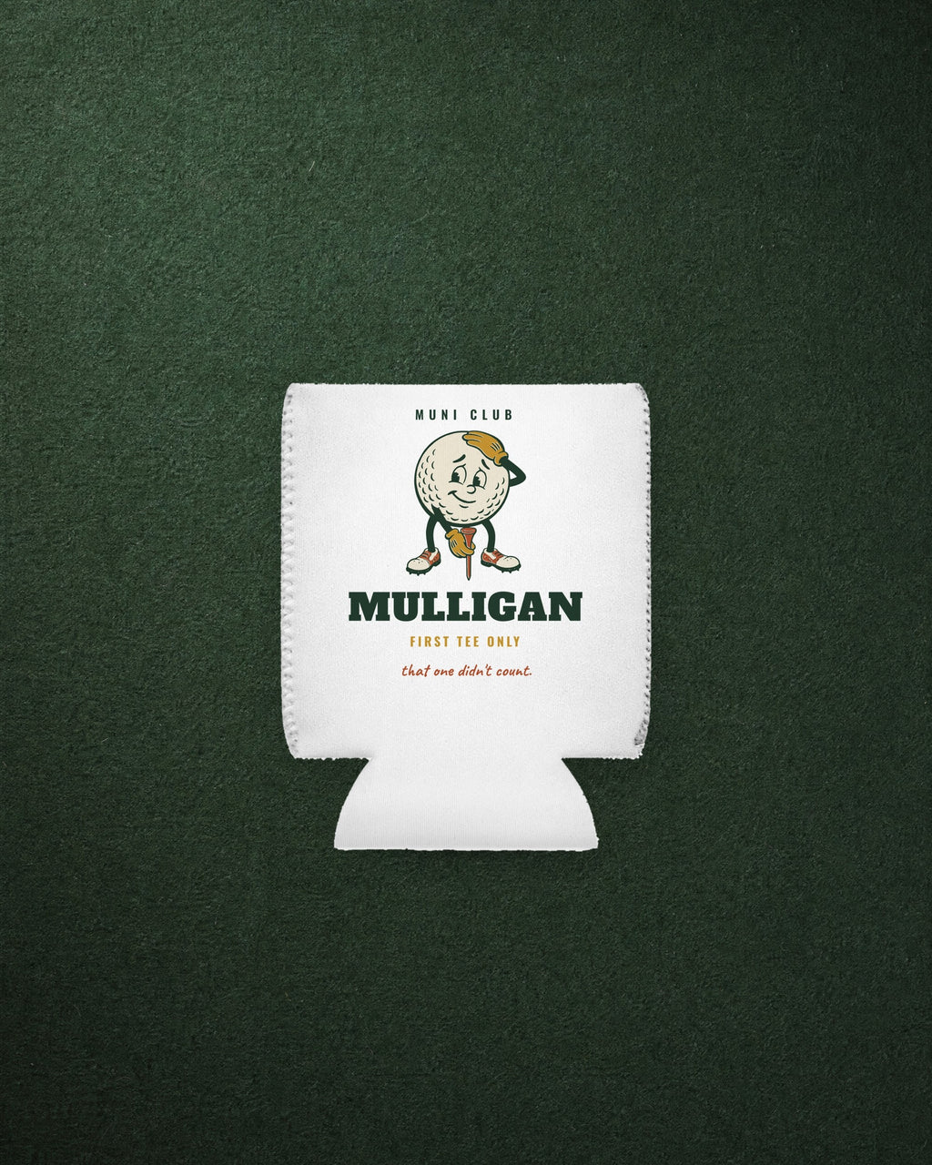Mulligan Can Cooler in White, styled