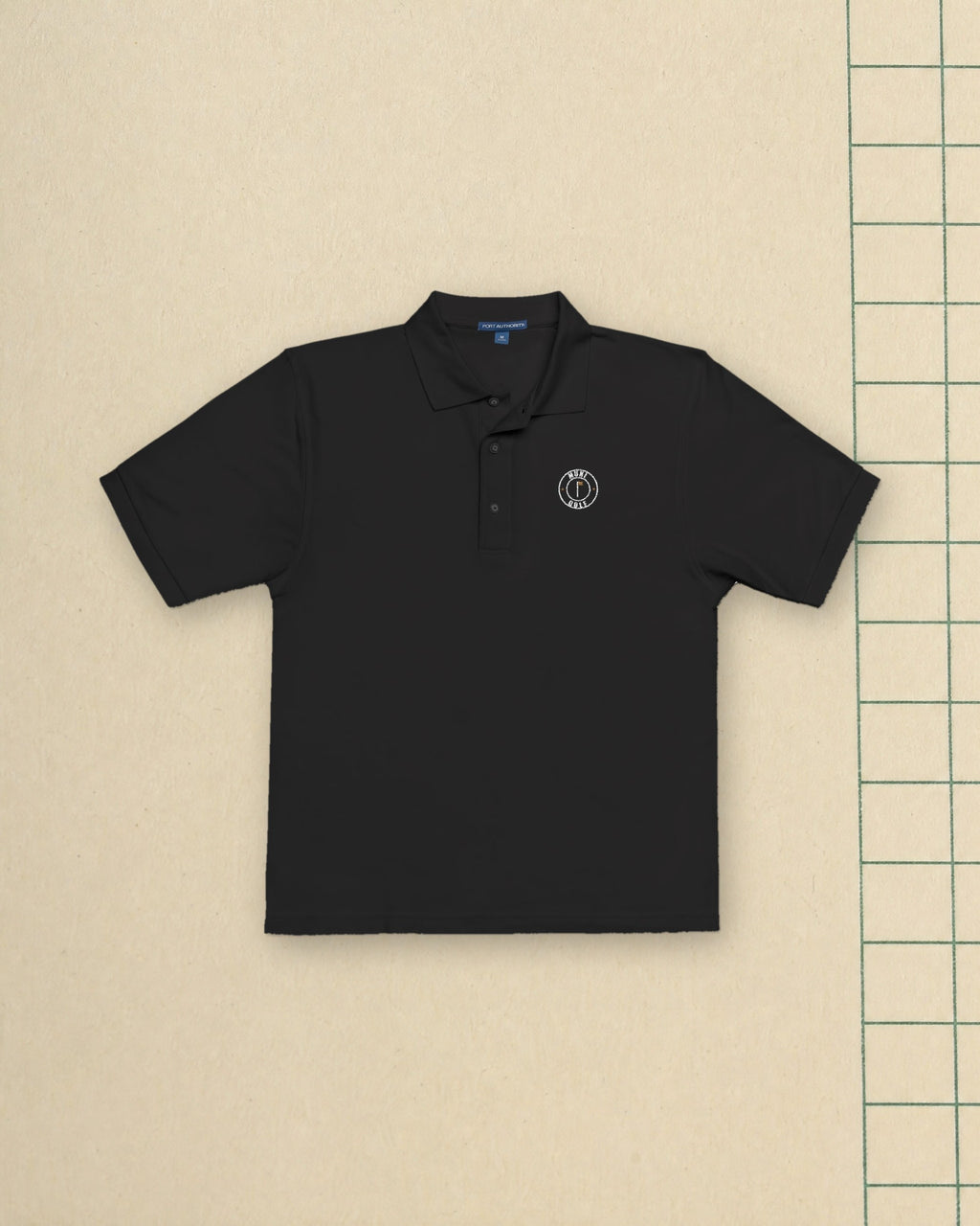 Muni Golf Seal Polo in Black, styled