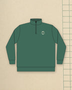 Muni Golf Seal Quarter-Zip in Alpine Green, styled