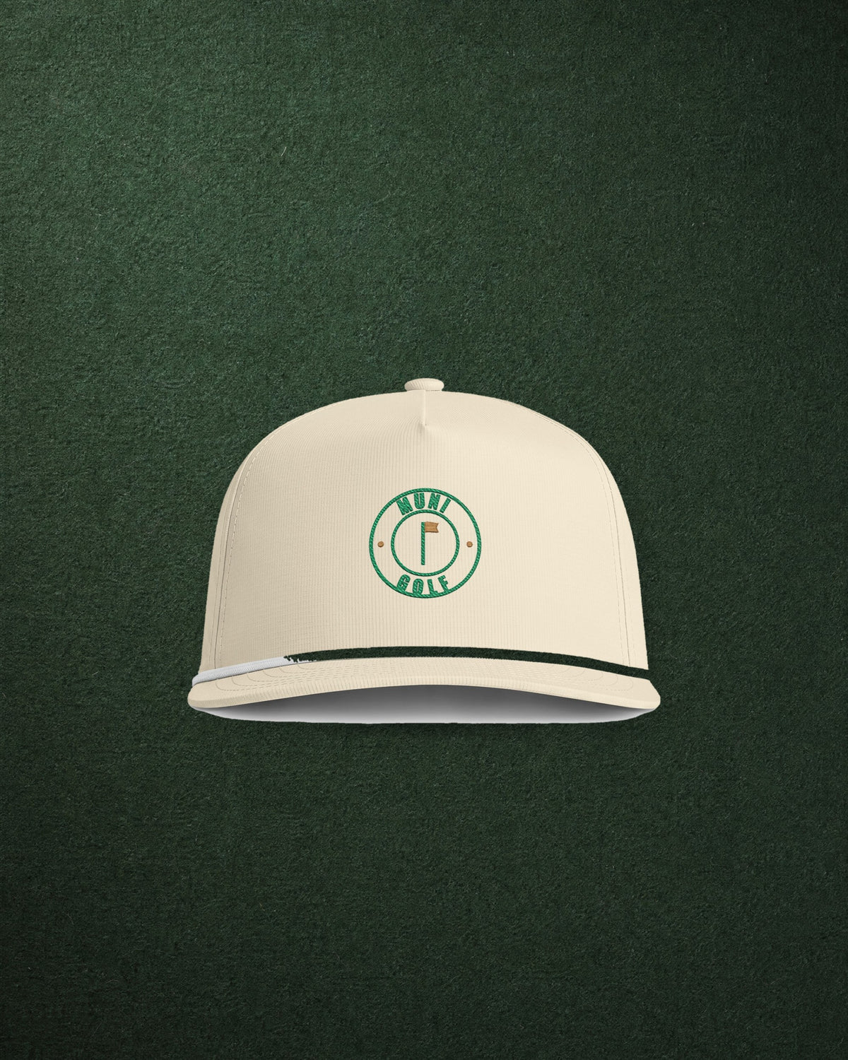 Muni Golf Seal Rope Cap in Ivory, styled