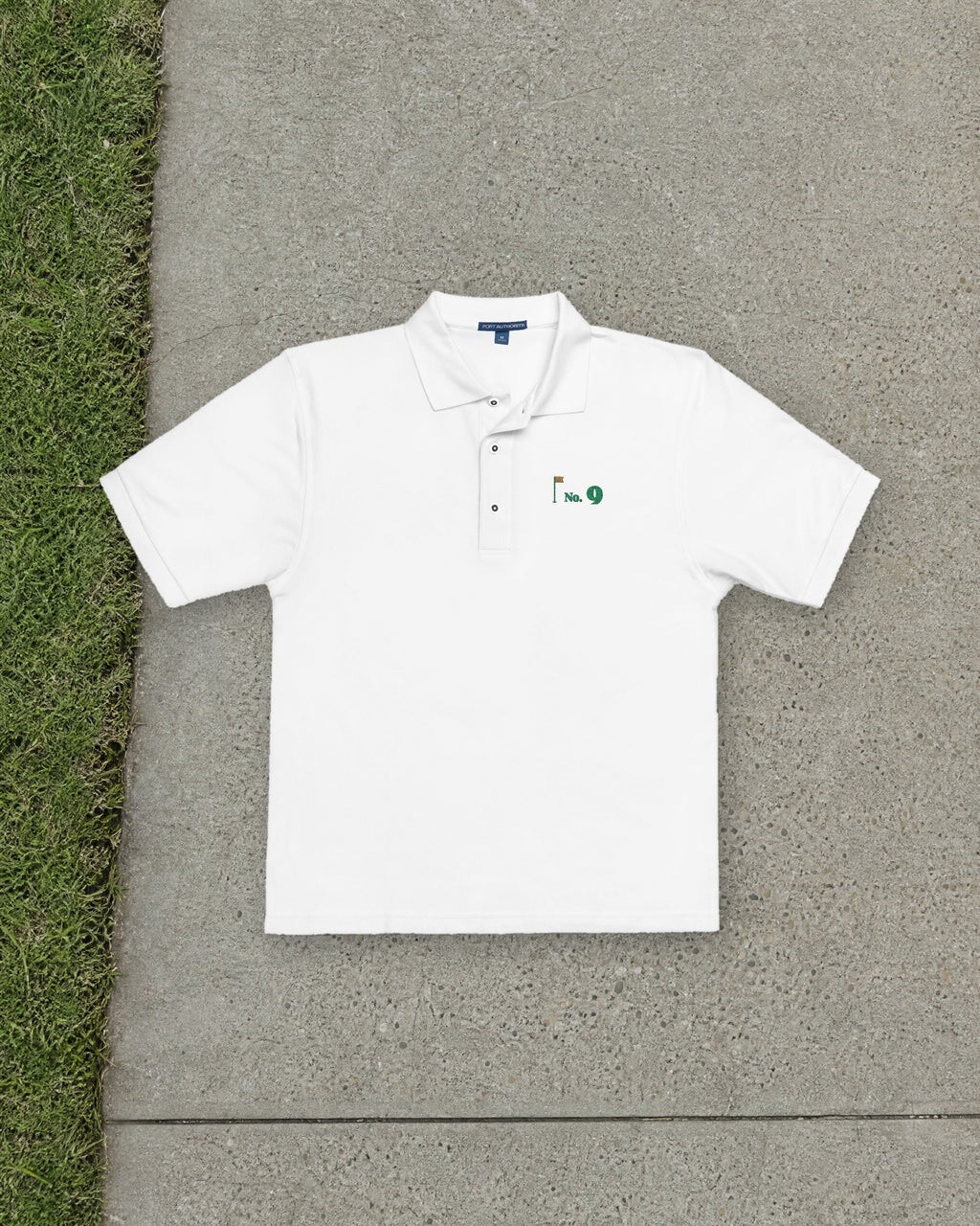 No. 9 Polo in White, styled