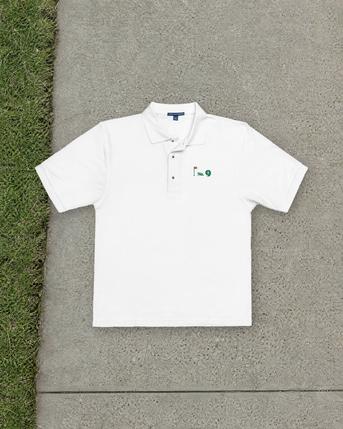 No. 9 Polo in White, styled