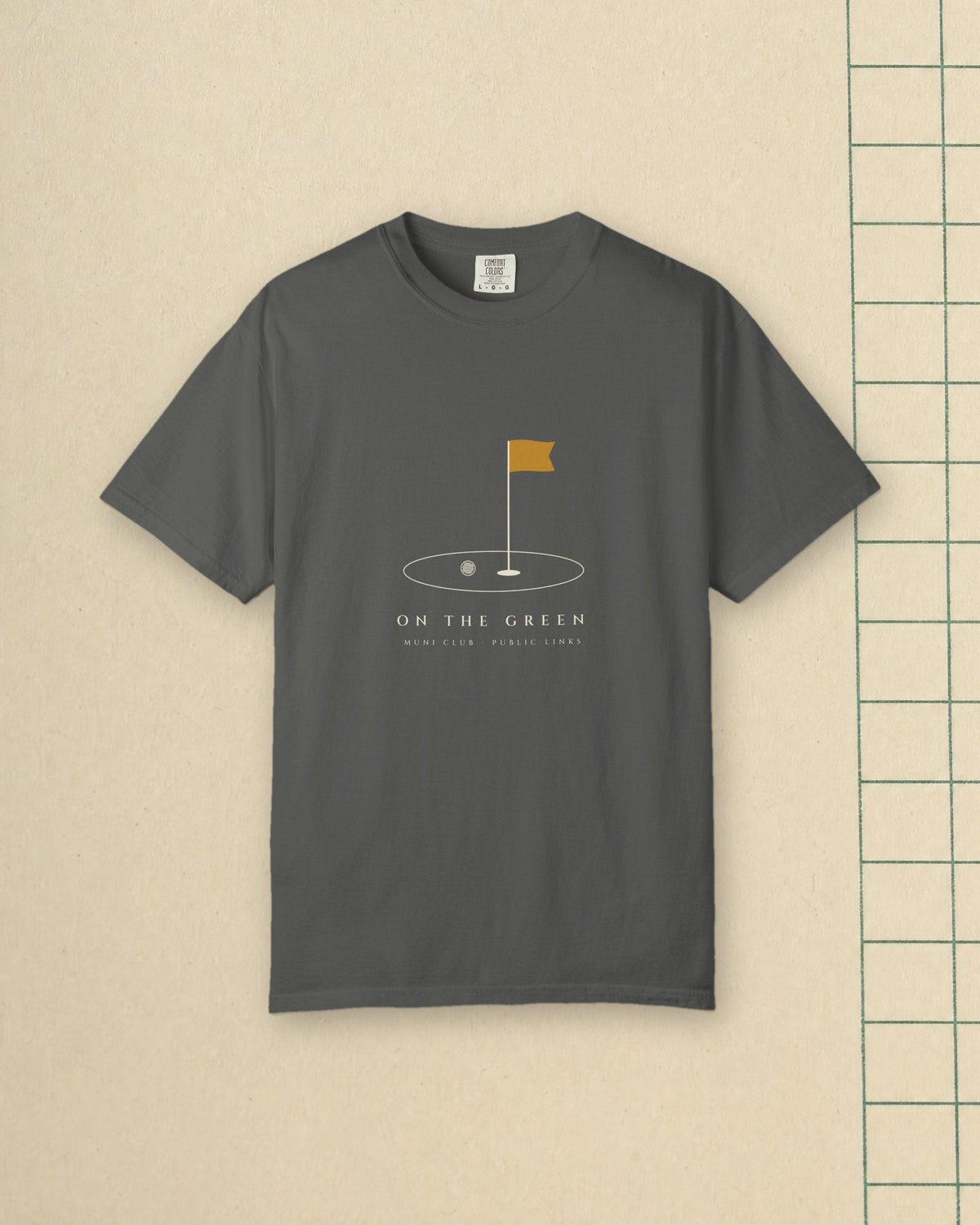 On the Green Tee in Pepper, styled