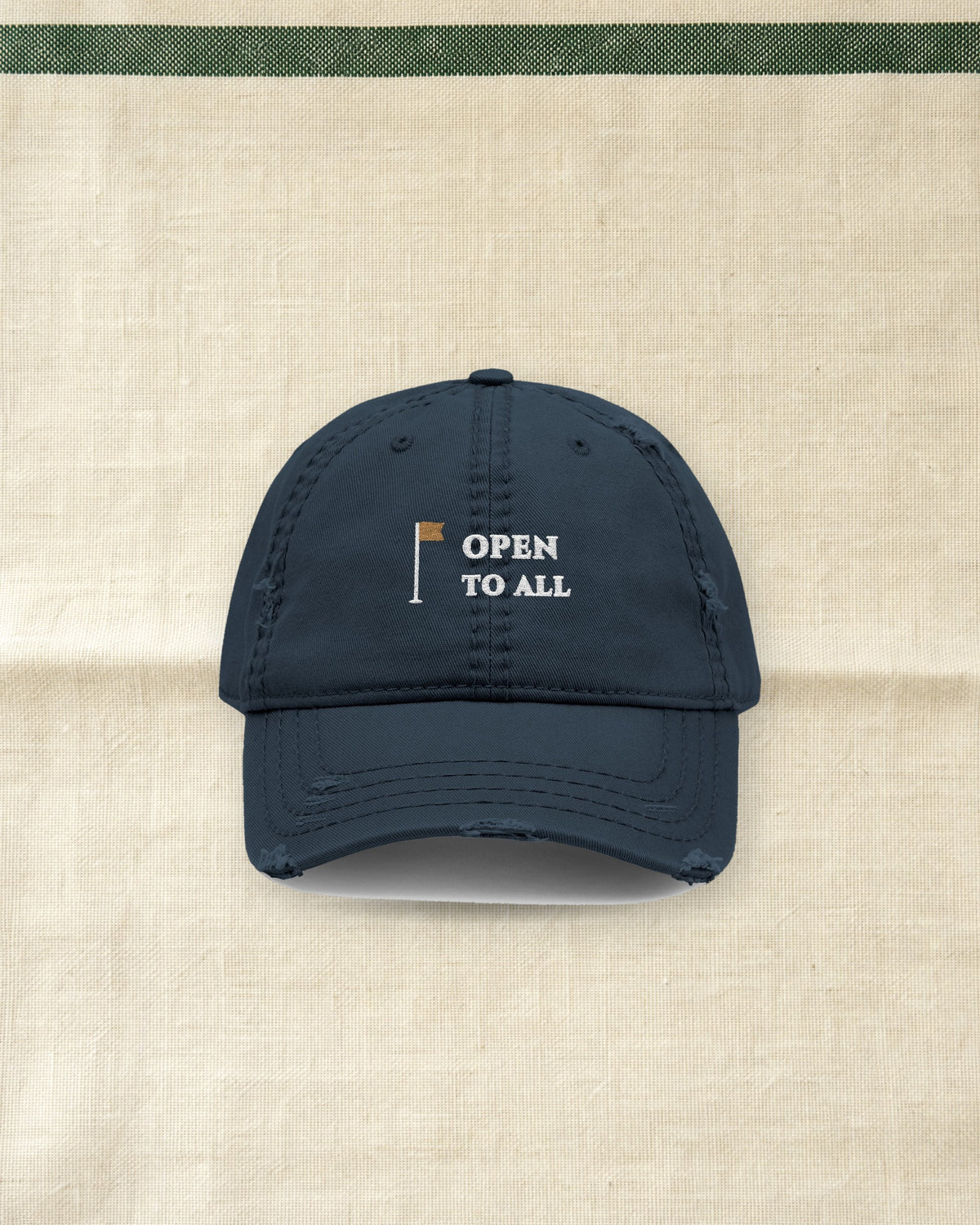 Open to All Dad Hat in Dark Navy, styled