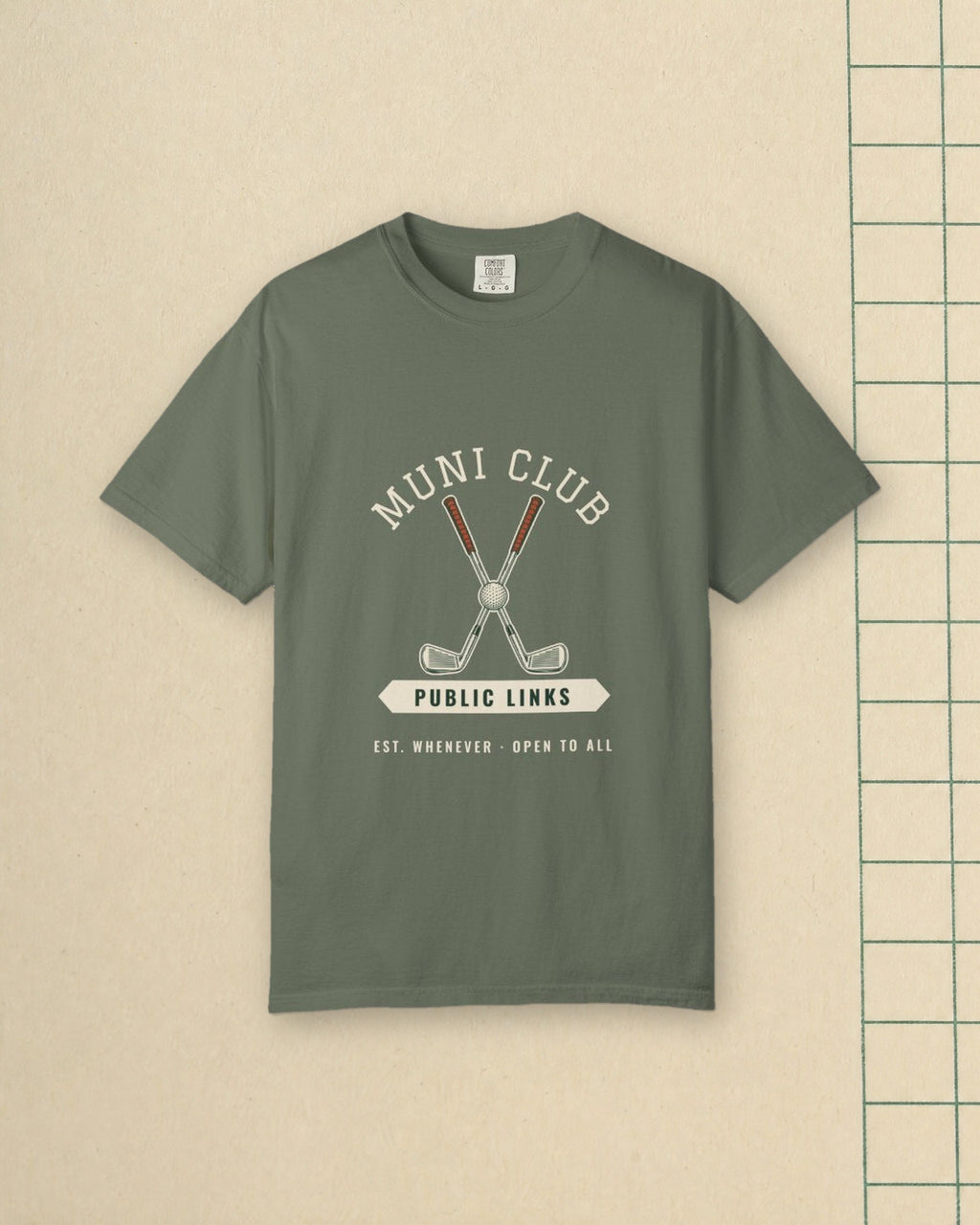 Muni Club Original Tee in Moss, styled
