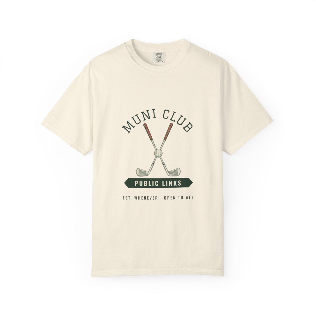 Muni Club Original Tee in Ivory, front view