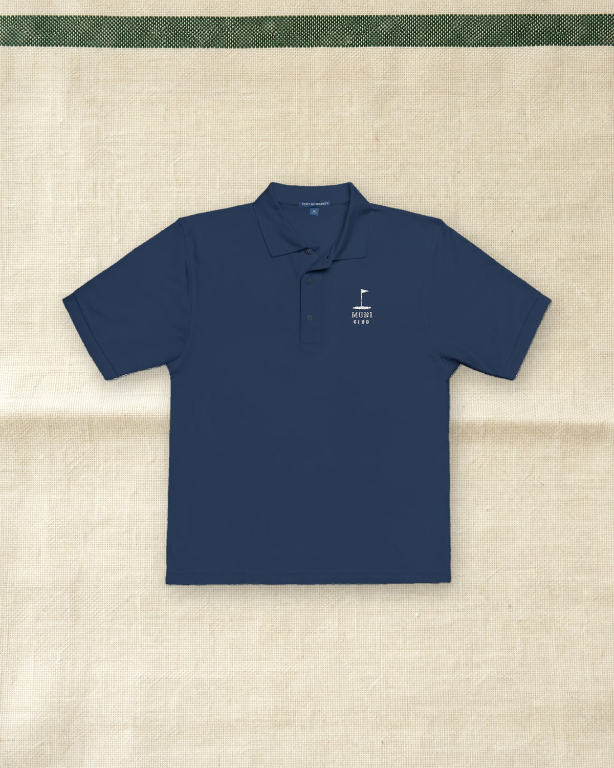 Muni Club Polo in Navy, styled
