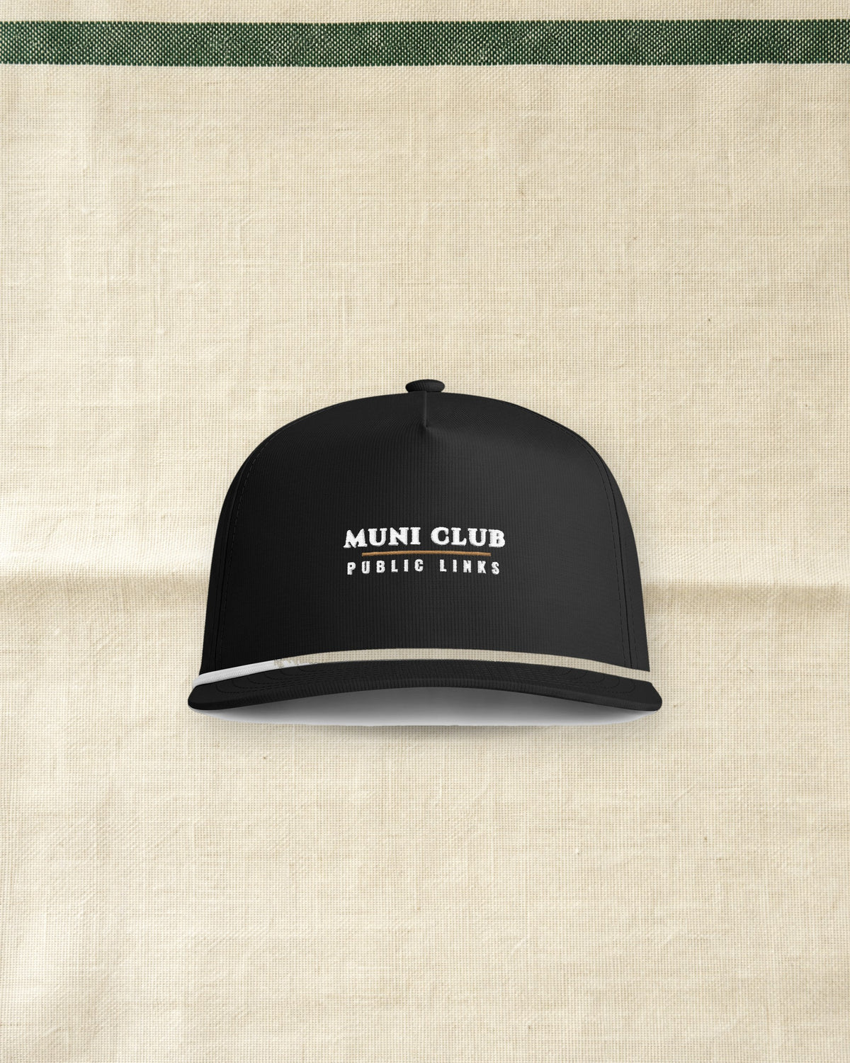 Public Links Rope Cap in Black, styled