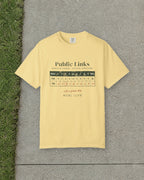 Public Links Scorecard Tee in Butter, styled