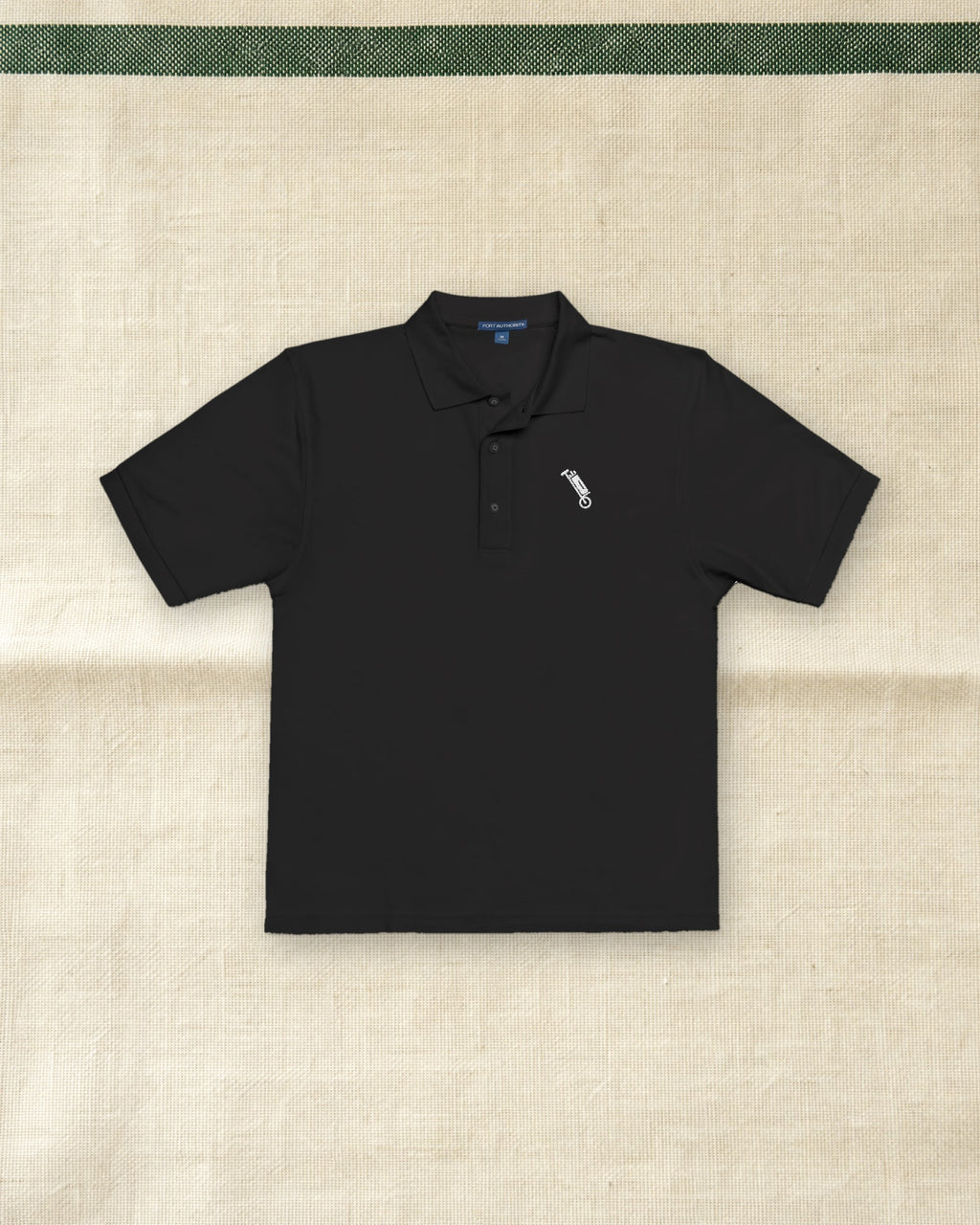 Pull Cart Polo in Black, styled