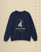 Pull Cart Society Crewneck in Navy, styled