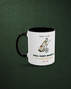 Pull Cart Society Mug in Black, styled