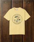 Rain Delay Tee in Butter, styled