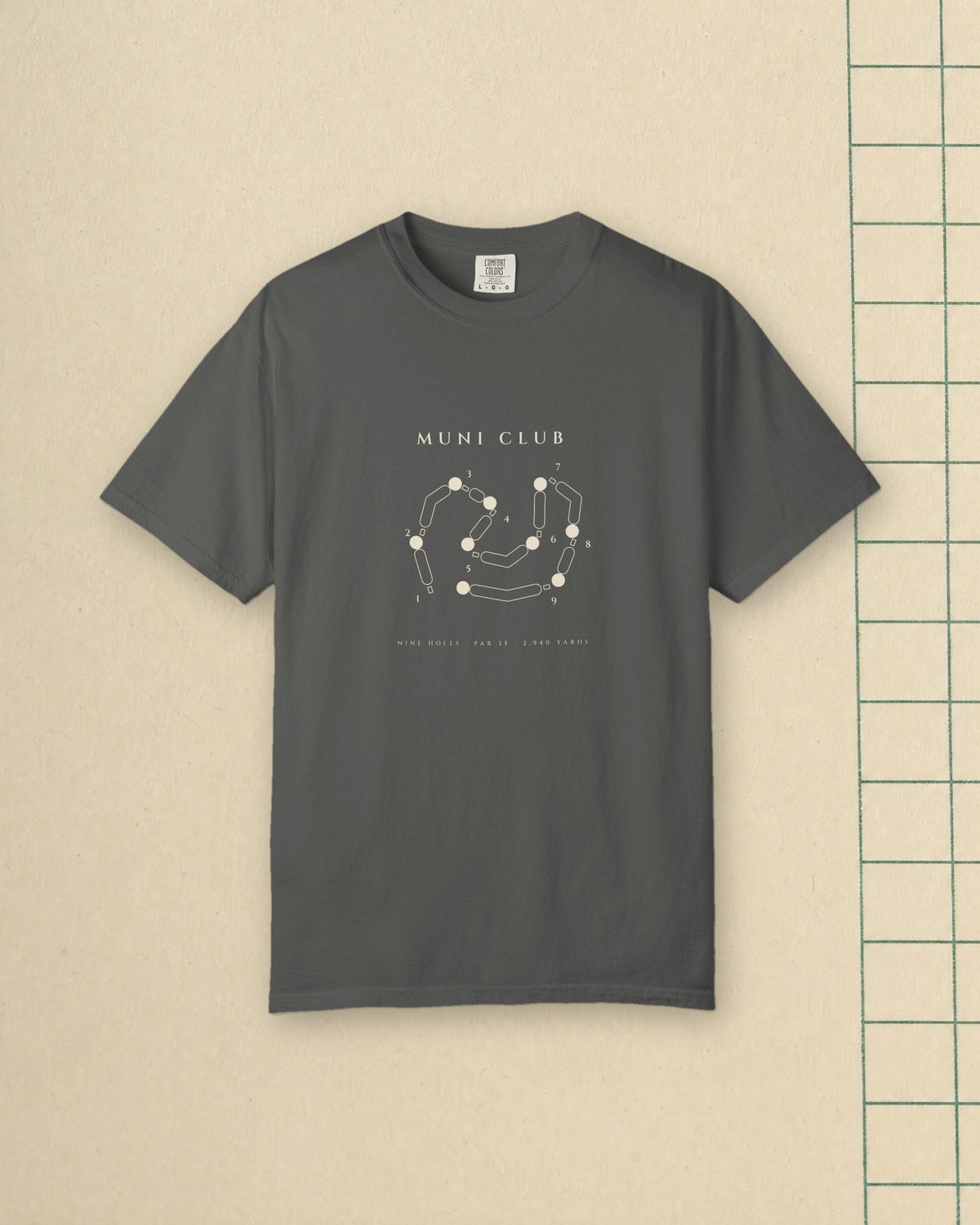 The Routing Tee in Pepper, styled