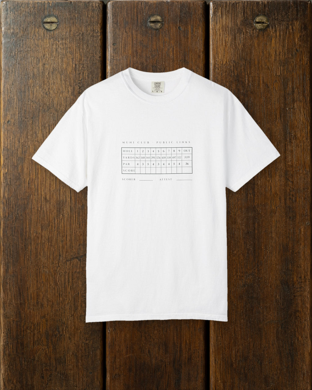 Scorecard Tee in White, styled