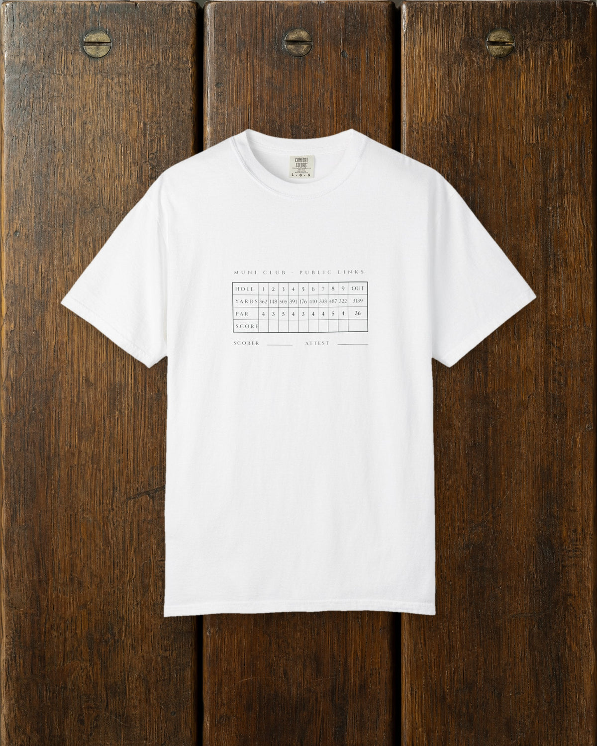 Scorecard Tee in White, styled