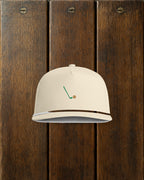 Seven Iron Rope Cap in Ivory, styled