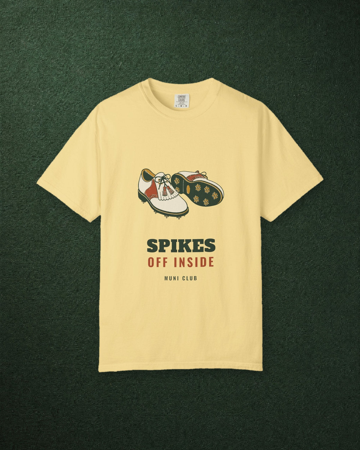 Spikes Off Inside Tee in Butter, styled