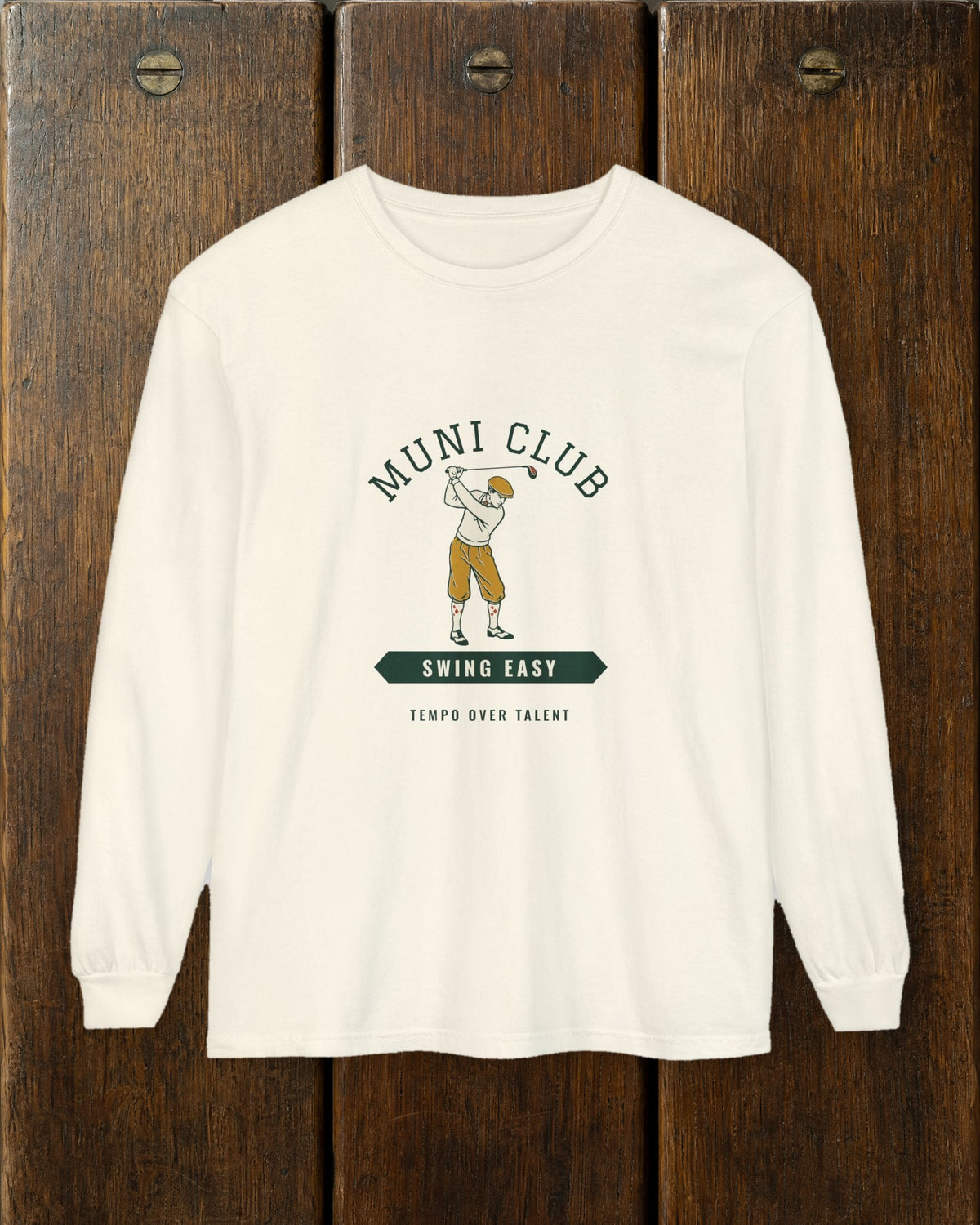 Swing Easy Long Sleeve Tee in Ivory, styled