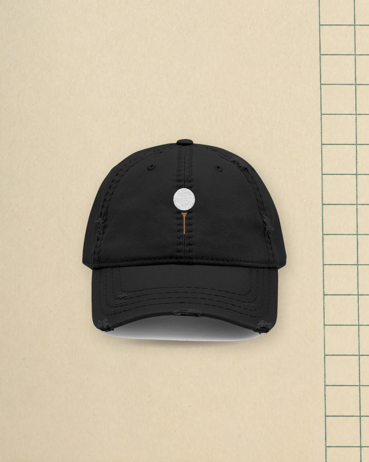Tee & Ball Dad Hat in Black, styled