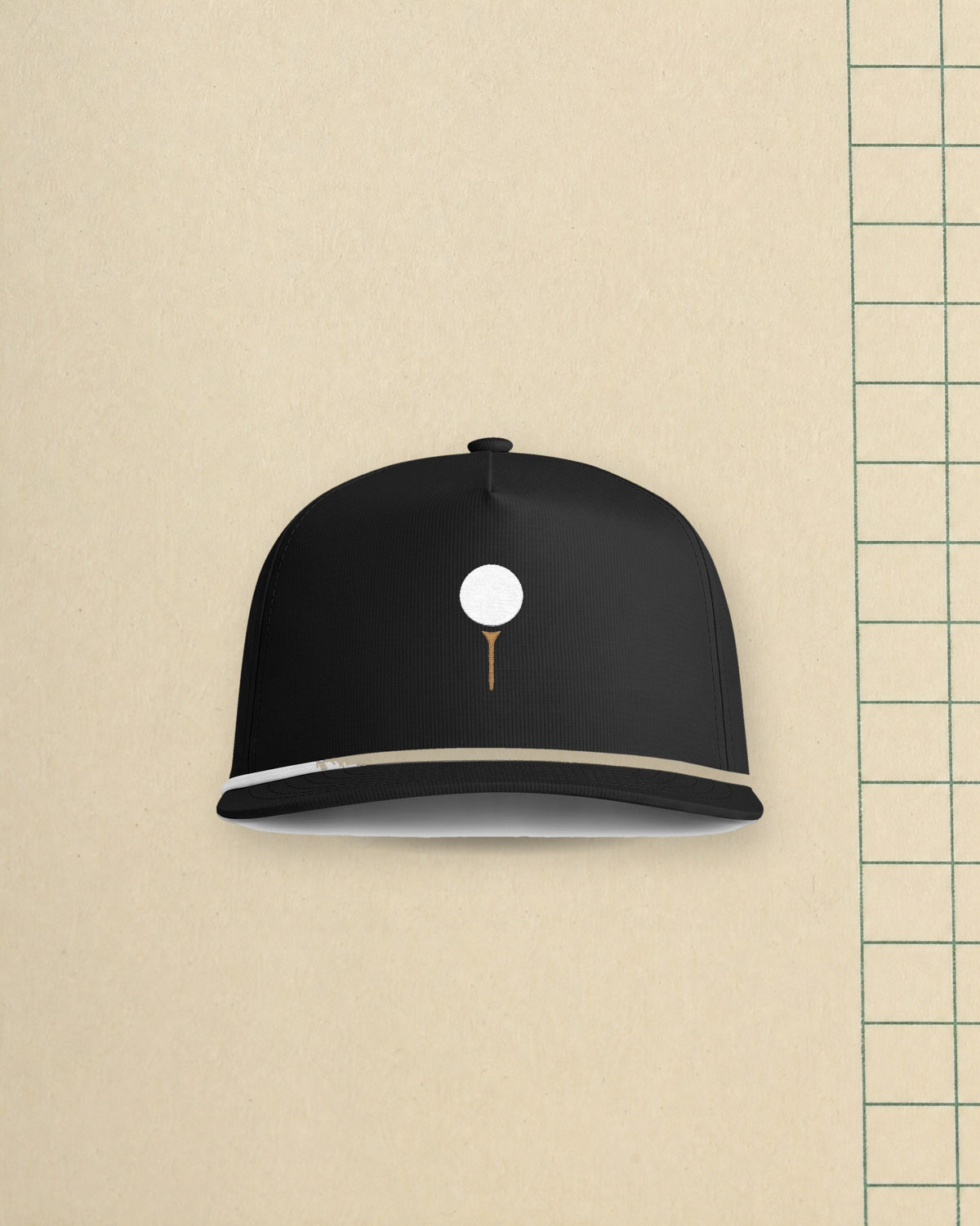 Tee & Ball Rope Cap in Black, styled