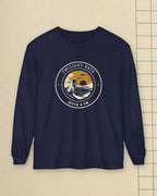 Twilight Rate Long Sleeve Tee in True Navy, styled