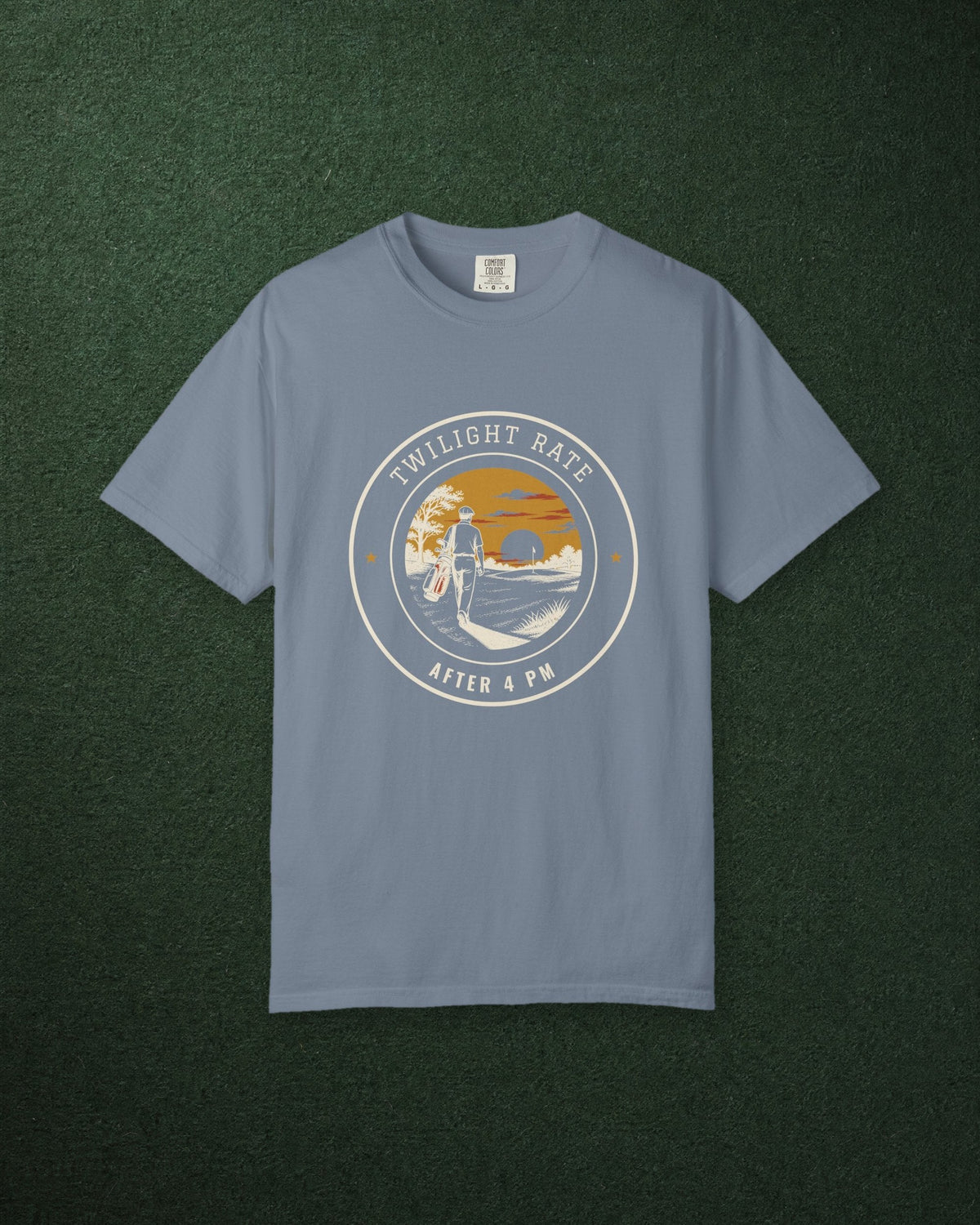 Twilight Rate Tee in Blue Jean, styled