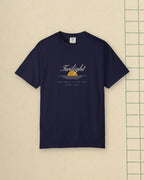 Twilight Tee in True Navy, styled