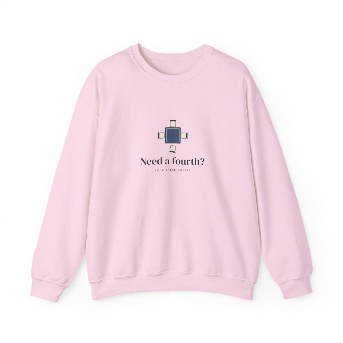 Need a Fourth? Crewneck in Light Pink, front view