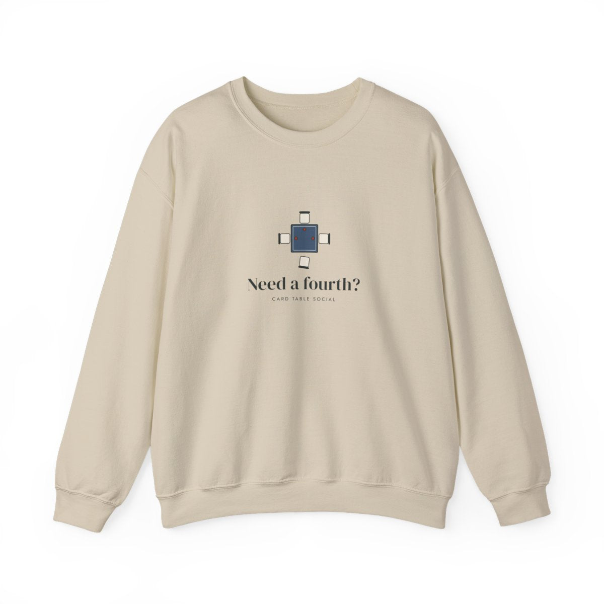 Need a Fourth? Crewneck in Sand, front view