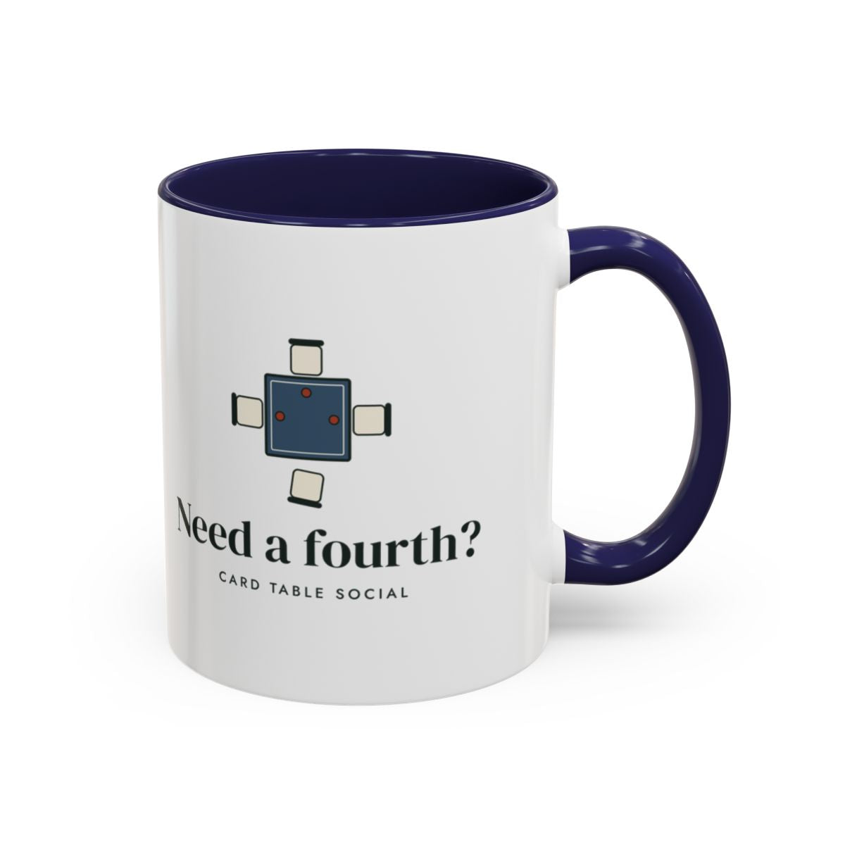 Need a Fourth? Mug in Navy, right side