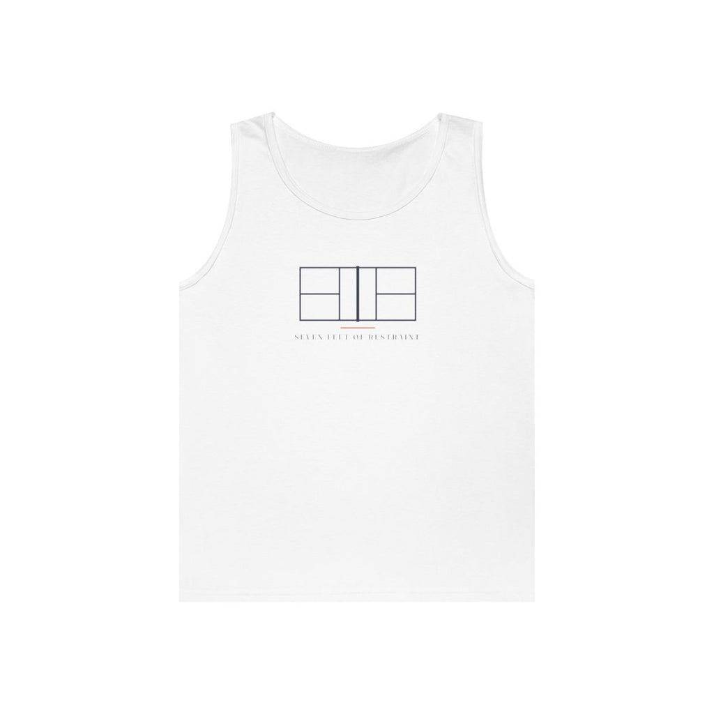 Net Line Tank in White, front view