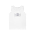 Net Line Tank in White, front view