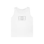Net Line Tank in White, front view