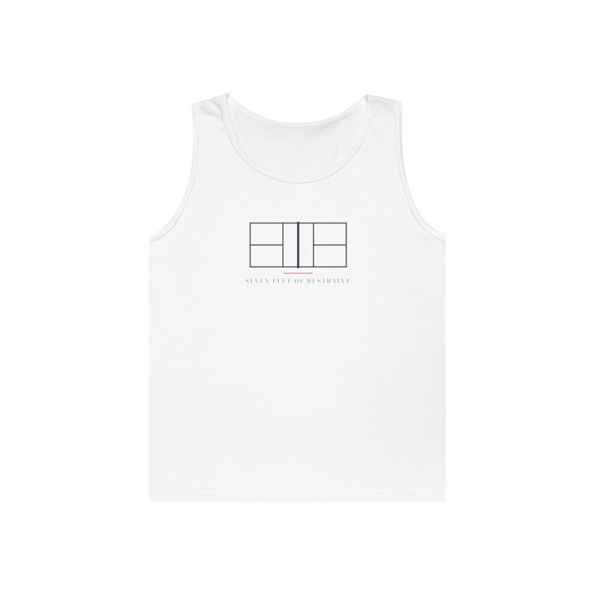 Net Line Tank in White, front view
