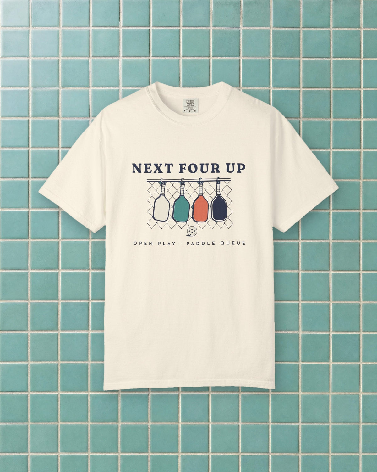 Next Four Up Tee in Ivory, styled