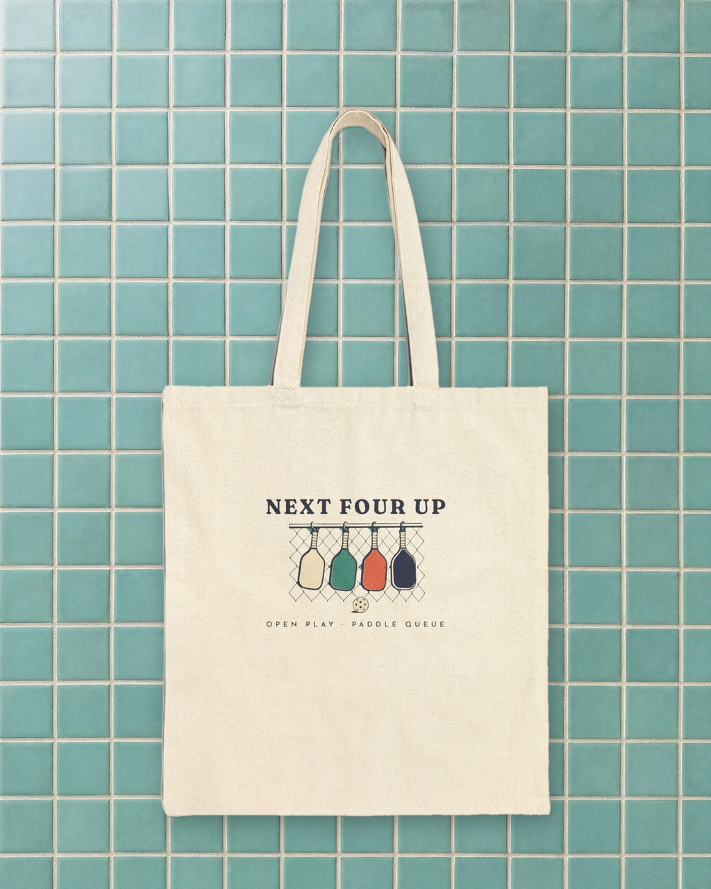 Next Four Up Tote in Natural, styled