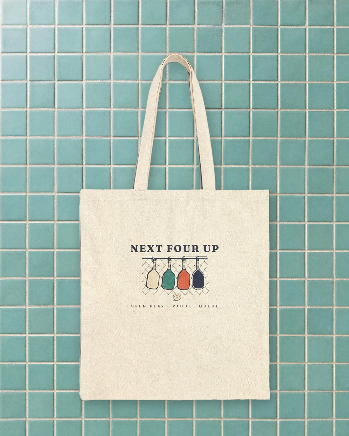 Next Four Up Tote in Natural, styled