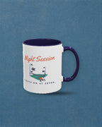 Night Session Mug in Navy, styled