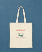 Night Session Tote in Natural, styled