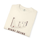 Night Skiing Tee in Ivory, folded