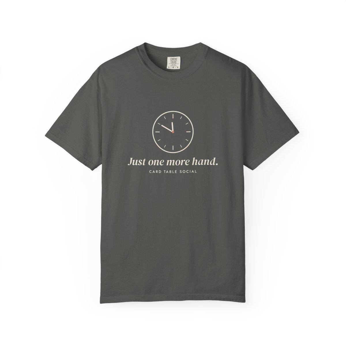 One More Hand Tee in Pepper, front view