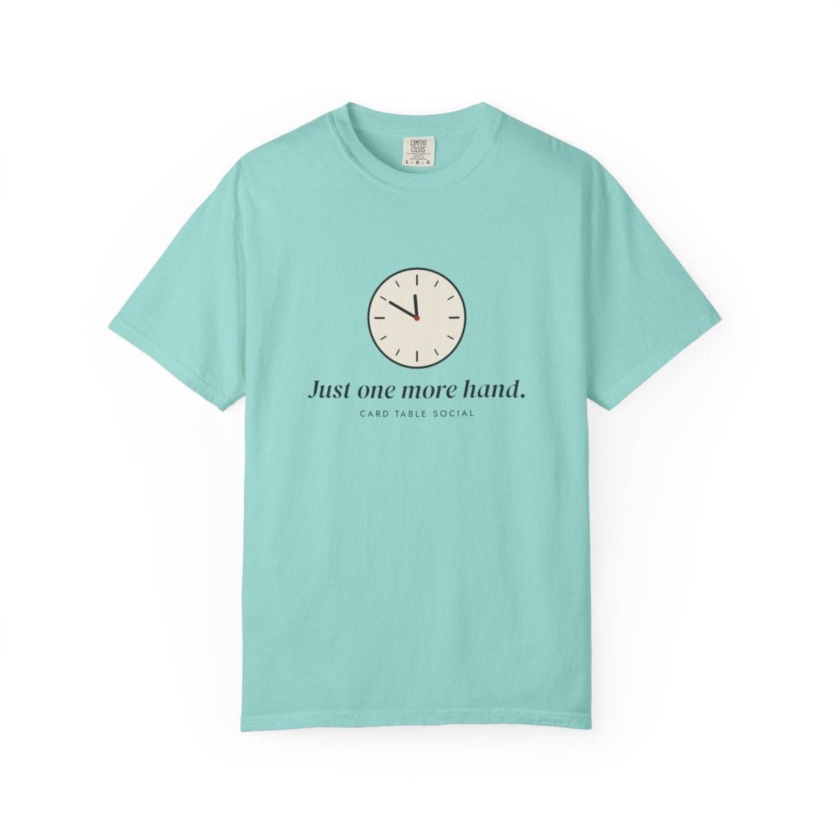 One More Hand Tee in Chalky Mint, front view